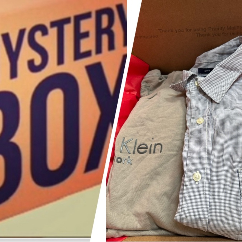 MYSTERY BOX MENS CLOTHING Sz M BUNDLE FOR RESALE Or SELF MB100 (5 Lb Box)